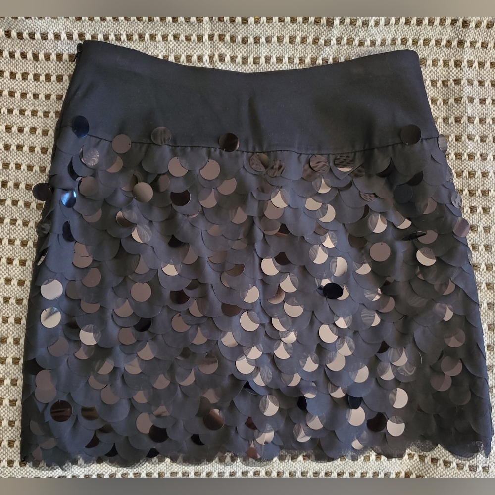 Black Holiday Sequin Skirt